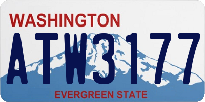 WA license plate ATW3177