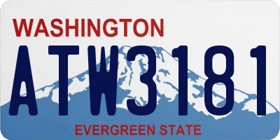 WA license plate ATW3181