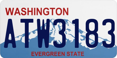 WA license plate ATW3183