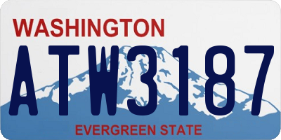 WA license plate ATW3187