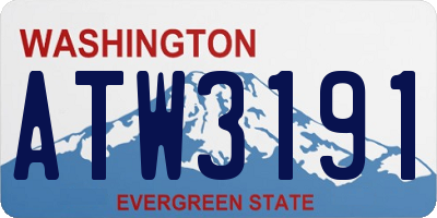 WA license plate ATW3191