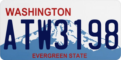 WA license plate ATW3198