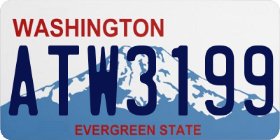 WA license plate ATW3199