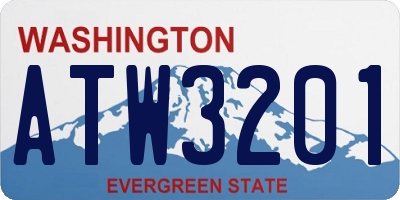 WA license plate ATW3201