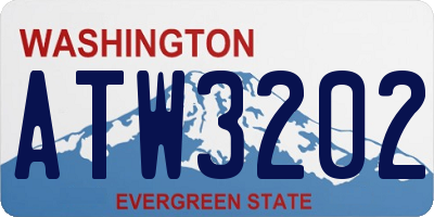 WA license plate ATW3202