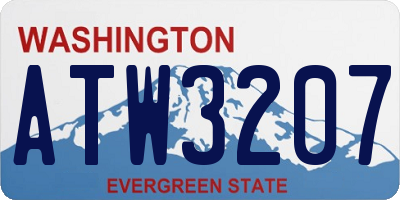 WA license plate ATW3207