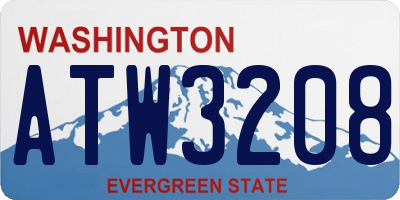 WA license plate ATW3208