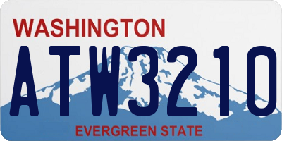 WA license plate ATW3210