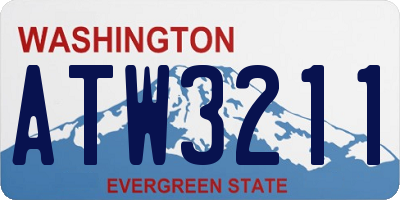 WA license plate ATW3211