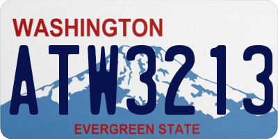 WA license plate ATW3213