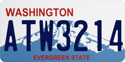 WA license plate ATW3214