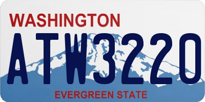 WA license plate ATW3220