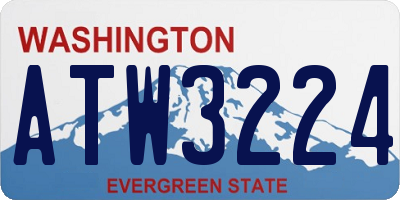 WA license plate ATW3224