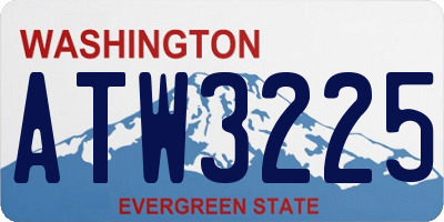 WA license plate ATW3225