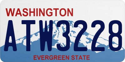 WA license plate ATW3228