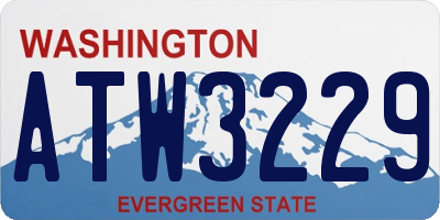 WA license plate ATW3229