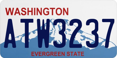 WA license plate ATW3237