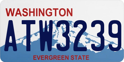 WA license plate ATW3239