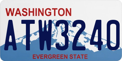 WA license plate ATW3240