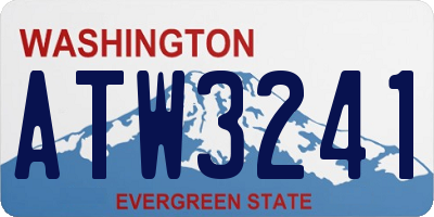 WA license plate ATW3241
