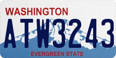 WA license plate ATW3243