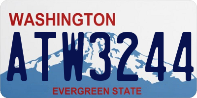 WA license plate ATW3244