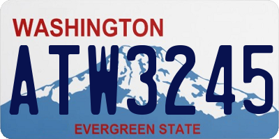 WA license plate ATW3245