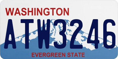 WA license plate ATW3246
