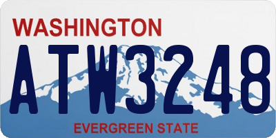 WA license plate ATW3248