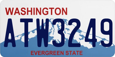 WA license plate ATW3249