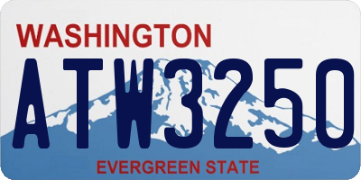 WA license plate ATW3250