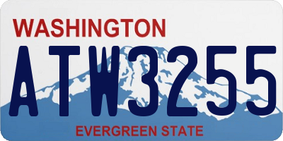 WA license plate ATW3255