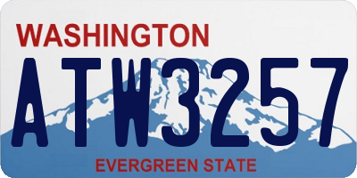 WA license plate ATW3257