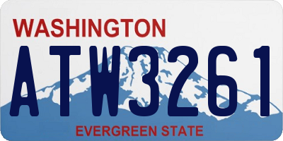 WA license plate ATW3261