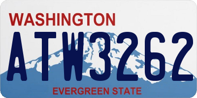 WA license plate ATW3262