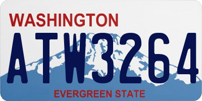WA license plate ATW3264