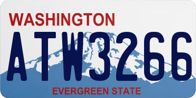 WA license plate ATW3266