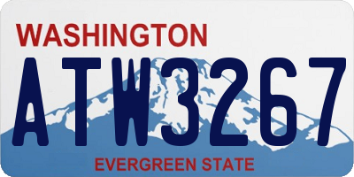 WA license plate ATW3267