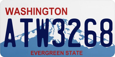 WA license plate ATW3268