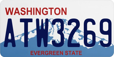 WA license plate ATW3269