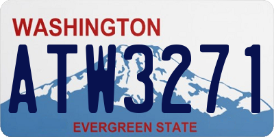WA license plate ATW3271