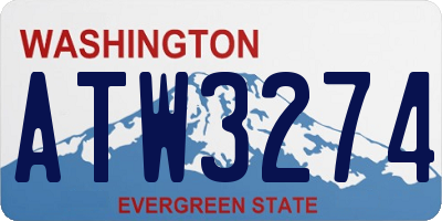 WA license plate ATW3274