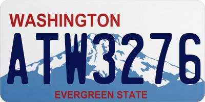 WA license plate ATW3276