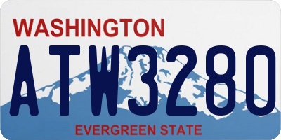 WA license plate ATW3280