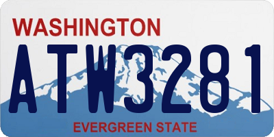 WA license plate ATW3281