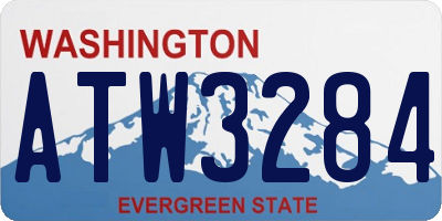 WA license plate ATW3284