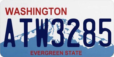 WA license plate ATW3285