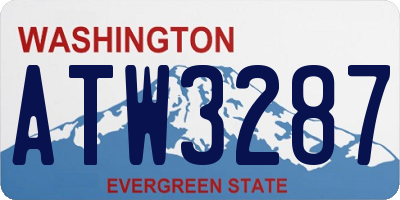 WA license plate ATW3287