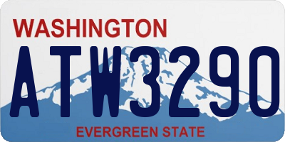 WA license plate ATW3290