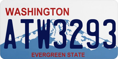 WA license plate ATW3293